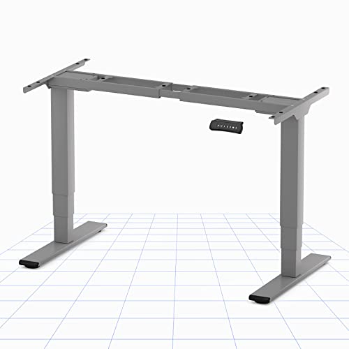 FLEXISPO1T EC5S PRO Höhenverstellbarer Schreibtisch Elektrisch Tischgestell mit 2 starken Motoren, Super Belastung 160KG 3-Fach-Teleskop Memory-Steuerung und Softstart/-Stop (grau) von FLEXISPOT