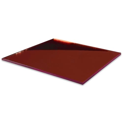 FLEXISTYLE Acryl Spiegel nach maß zuschnitt nach mass personalisiert zuschneidbar spiegelplatten wand Kinder kinderzimmer dicke 3mm 6 Farben (Rot) von FLEXISTYLE