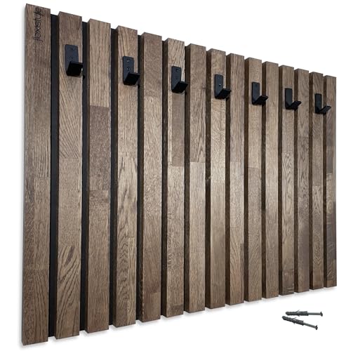 FLEXISTYLE Kleiderhaken wand Wandgarderobe Garderobe Holz Eiche Lamellen Braun 4 Dimensionen (w1-d9-8060-brown) von FLEXISTYLE