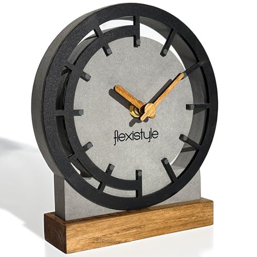 FLEXISTYLE Modern standuhr klein aus Holz Eiche Wohnzimmer Badezimmer (Style 5) von FLEXISTYLE