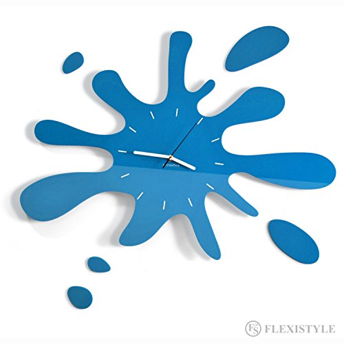 FLEXISTYLE Moderne wanduhr jugendzimmer Jungen Fleck blau 64cm, wanduhr Teenager, Made in EU, Z18k_5 FLEXISTYLE Moderne wanduhr jugendzimmer Jungen Fleck blau 64cm, wanduhr Teenager, Made in EU, Z18k_5 von FLEXISTYLE