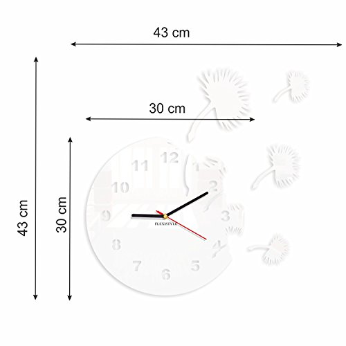FLEXISTYLE Wanduhr, weiß, Stück: 1 von FLEXISTYLE