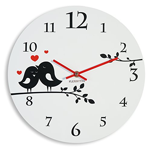 FLEXISTYLE Wanduhr 30cm runden Funky Design von FLEXISTYLE