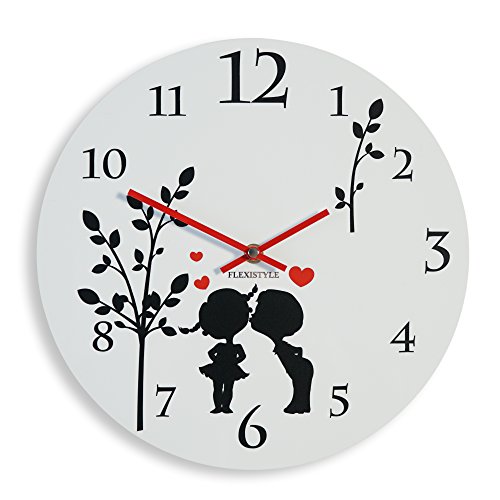 FLEXISTYLE Wanduhr 30cm runden Funky Design von FLEXISTYLE