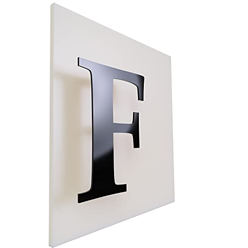 Ziffern für das Haus/Hausnummer 30cm Aluminium glänzend schwarz (F) von FLEXISTYLE