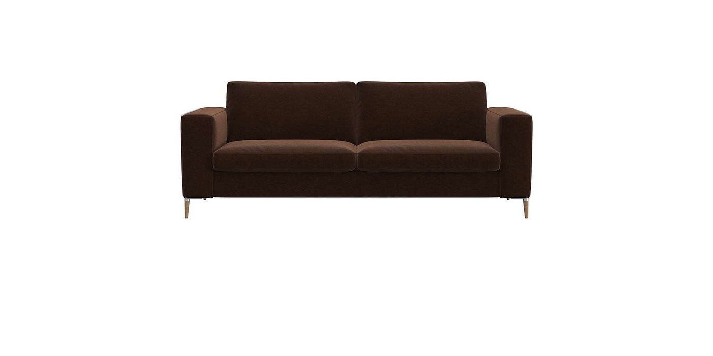 FLEXLUX 2,5-Sitzer Fiore, super Sitzkomfort durch Kaltschaum, breite Armlehnen, Füße Alu+ Eiche von FLEXLUX