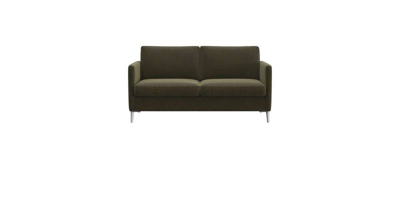 FLEXLUX 2-Sitzer Fiore, super Sitzkomfort durch Kaltschaum im Sitz, schmale Armlehnen, Füße Alu von FLEXLUX