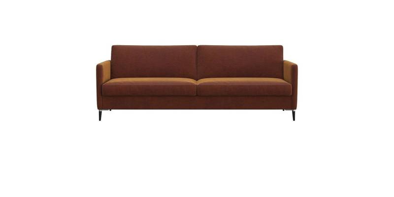 FLEXLUX 3-Sitzer Fiore, super Sitzkomfort durch Kaltschaum im Sitz, schmale Armlehnen, Füße Alu+schwarz von FLEXLUX
