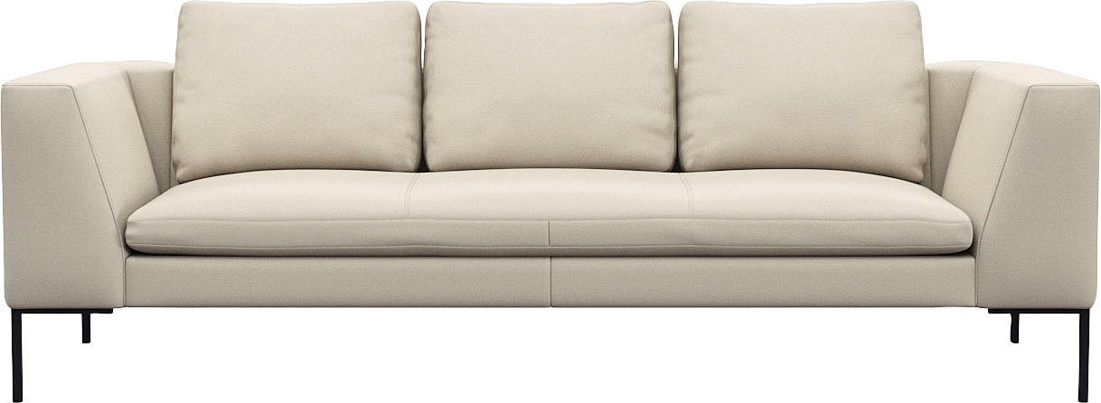 FLEXLUX 3-Sitzer Loano, modernes Sofa, frei im Raum stellbar, lose Kissen, Kaltschaum im Sitz von FLEXLUX