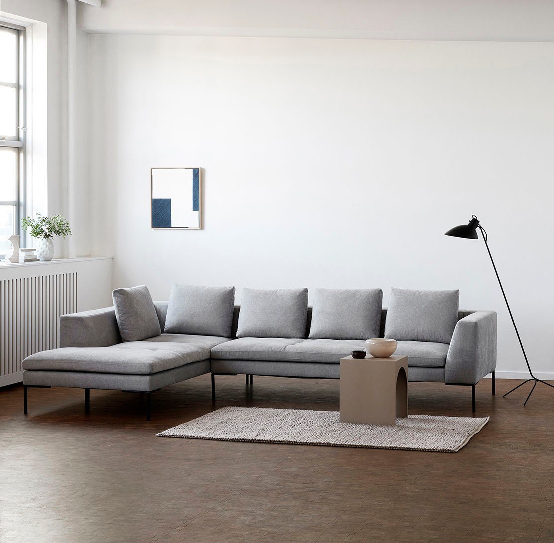 FLEXLUX 3-Sitzer Loano, modernes Sofa, frei im Raum stellbar, lose Kissen, Kaltschaum im Sitz von FLEXLUX