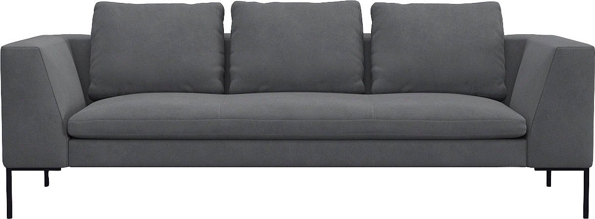 FLEXLUX 3-Sitzer Loano, modernes Sofa, frei im Raum stellbar, lose Kissen, Kaltschaum im Sitz von FLEXLUX