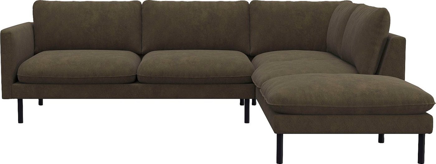 FLEXLUX Ecksofa Bolzano, Sitzaufbau mit Kaltschaum & Stahl-Wellen, loose Sitz -& Rückenkissen von FLEXLUX