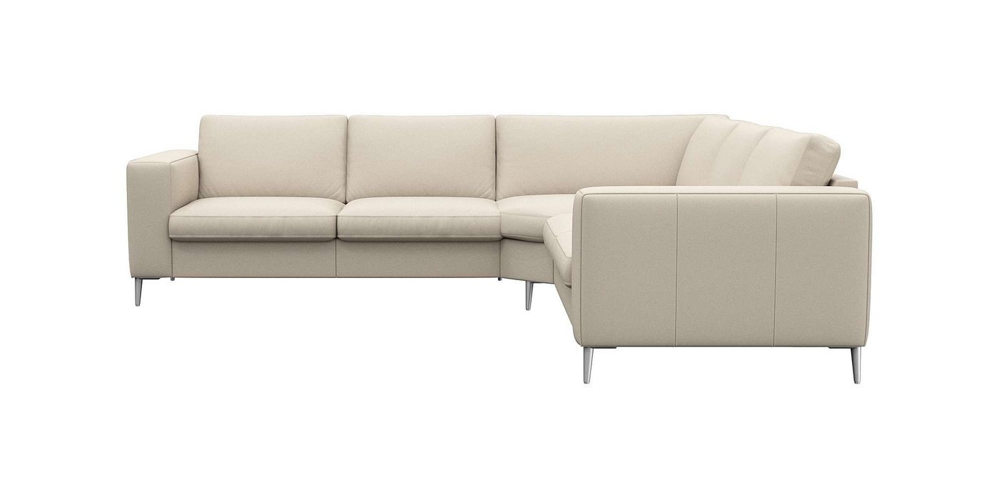 FLEXLUX Ecksofa Fiore, breite Armlehnen, Kaltschaum, Füße Alu von FLEXLUX