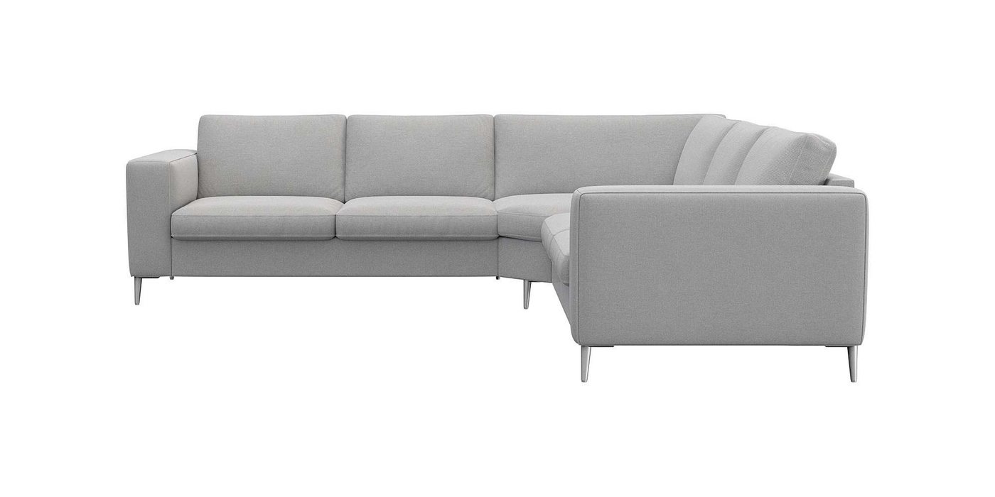 FLEXLUX Ecksofa Fiore, breite Armlehnen, Kaltschaum, Füße Alu von FLEXLUX