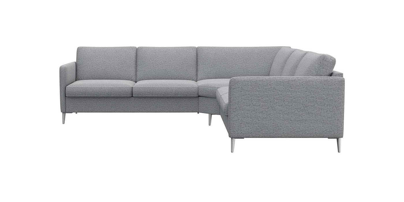 FLEXLUX Ecksofa Fiore, schmale Armlehnen, Kaltschaum, Füße Alu von FLEXLUX