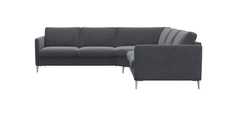 FLEXLUX Ecksofa Fiore, gleichschenklig, bequem durch hochwertigem Sitzaufbau, schmale Armlehnen, super Sitzkomfort durch Kaltschaum, Füße Alu von FLEXLUX