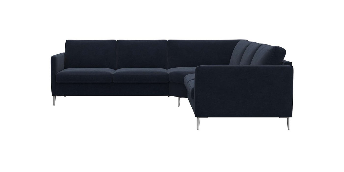 FLEXLUX Ecksofa Fiore, schmale Armlehnen, Kaltschaum, Füße Alu von FLEXLUX