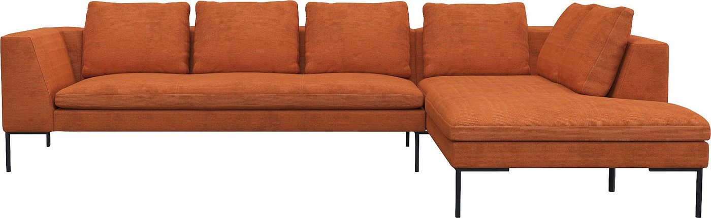 FLEXLUX Ecksofa Loano, modernes Sofa, frei im Raum stellbar, lose Kissen, Kaltschaum im Sitz von FLEXLUX