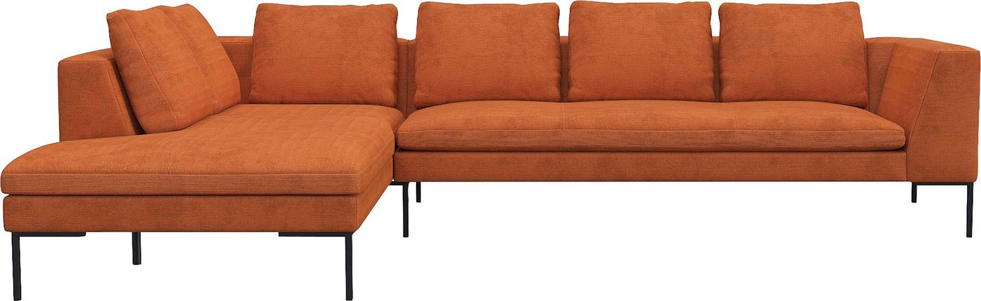 FLEXLUX Ecksofa Loano, modernes Sofa, frei im Raum stellbar, lose Kissen, Kaltschaum im Sitz von FLEXLUX