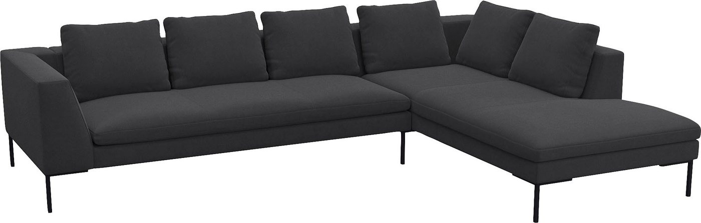 FLEXLUX Ecksofa Loano, modernes Sofa, frei im Raum stellbar, lose Kissen, Kaltschaum im Sitz von FLEXLUX