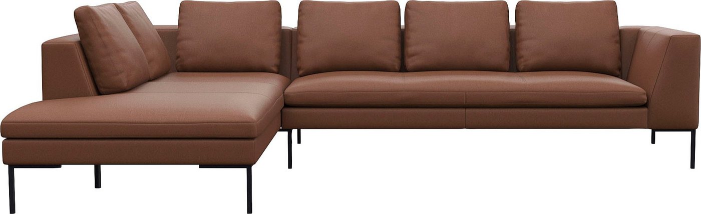 FLEXLUX Ecksofa Loano, modernes Sofa, frei im Raum stellbar, lose Kissen, Kaltschaum im Sitz von FLEXLUX