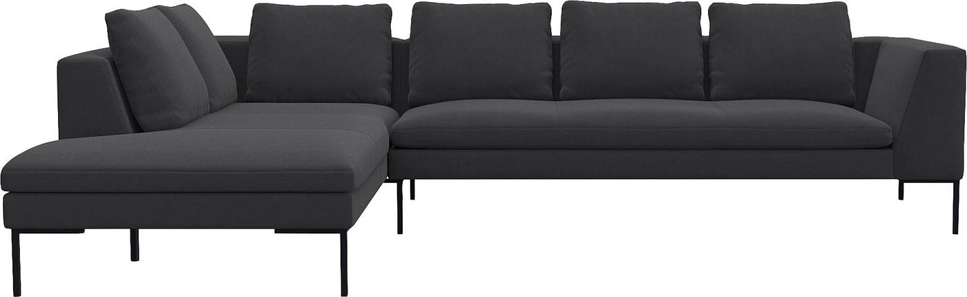 FLEXLUX Ecksofa Loano, modernes Sofa, frei im Raum stellbar, lose Kissen, Kaltschaum im Sitz von FLEXLUX