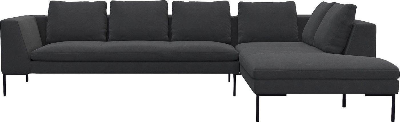 FLEXLUX Ecksofa Loano, modernes Sofa, frei im Raum stellbar, lose Kissen, Kaltschaum im Sitz von FLEXLUX