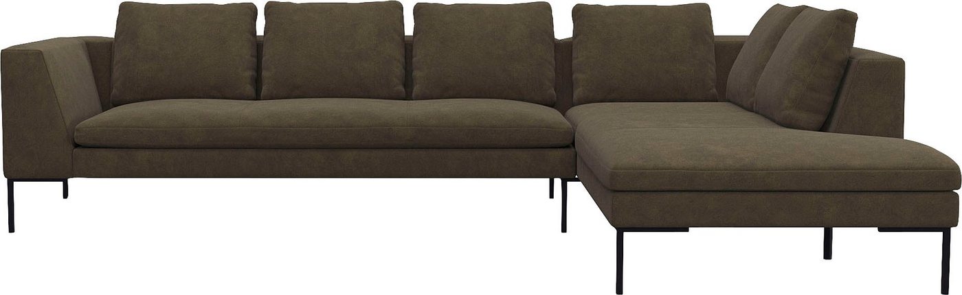 FLEXLUX Ecksofa Loano, modernes Sofa, frei im Raum stellbar, lose Kissen, Kaltschaum im Sitz von FLEXLUX