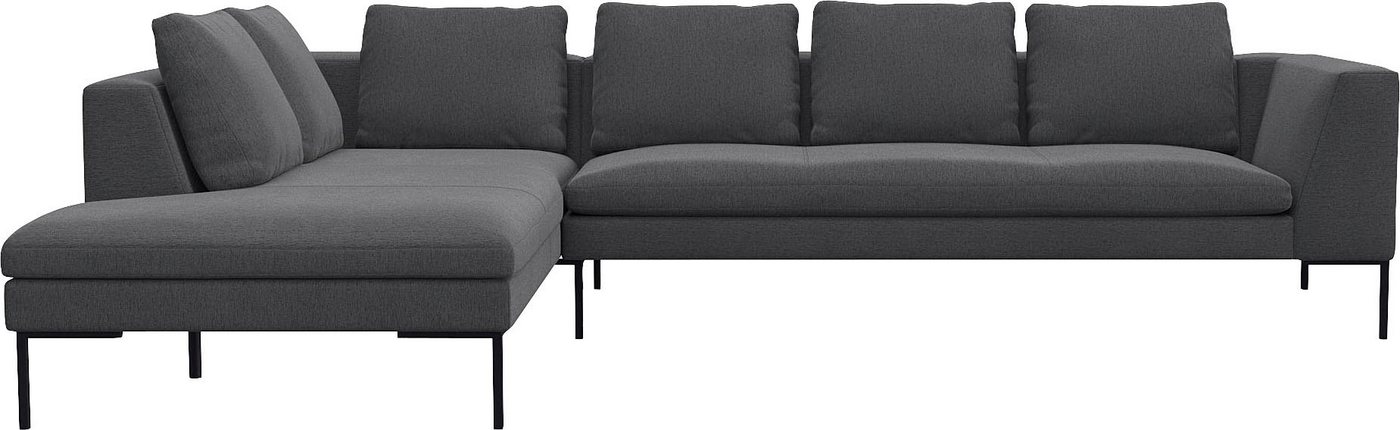 FLEXLUX Ecksofa Loano, modernes Sofa, frei im Raum stellbar, lose Kissen, Kaltschaum im Sitz von FLEXLUX