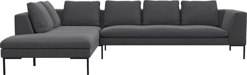 FLEXLUX Ecksofa Loano, superbequemer Sitzkomfort durch Kaltschaum im Sitz, L-Form, modernes Sofa, frei im Raum stellbar, lose Kissen, hoher Fuß von FLEXLUX