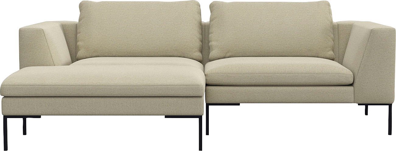 FLEXLUX Ecksofa Loano, modernes Sofa, frei im Raum stellbar, lose Kissen, Kaltschaum im Sitz von FLEXLUX