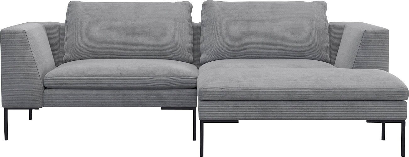 FLEXLUX Ecksofa Loano, modernes Sofa, frei im Raum stellbar, lose Kissen, Kaltschaum im Sitz von FLEXLUX