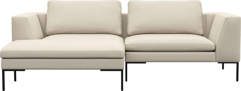 FLEXLUX Ecksofa Loano, superbequemer Sitzkomfort durch Kaltschaum im Sitz, L-Form, modernes Sofa, frei im Raum stellbar, lose Kissen, hoher Fuß von FLEXLUX