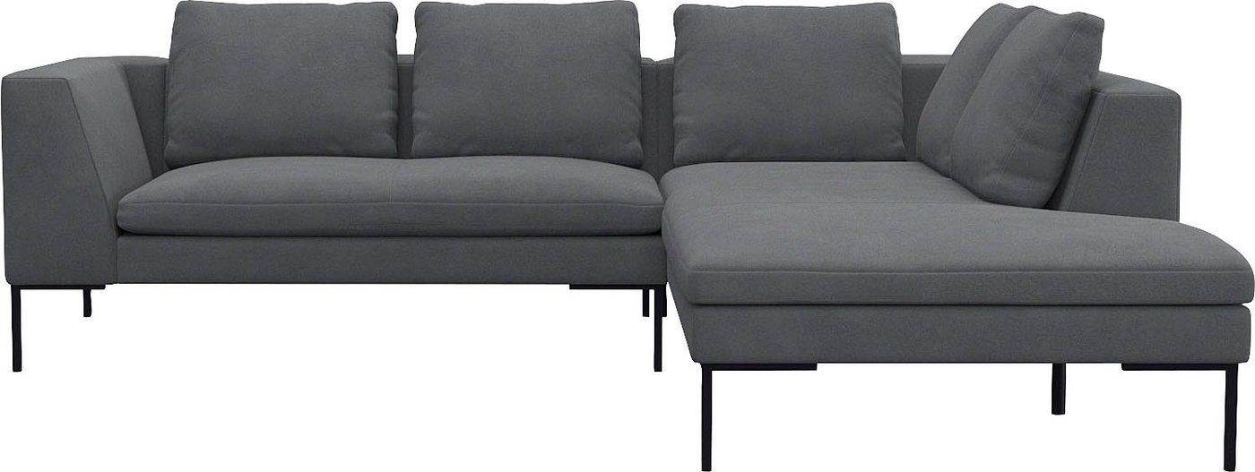 FLEXLUX Ecksofa Loano, modernes Sofa, frei im Raum stellbar, lose Kissen, Kaltschaum im Sitz von FLEXLUX