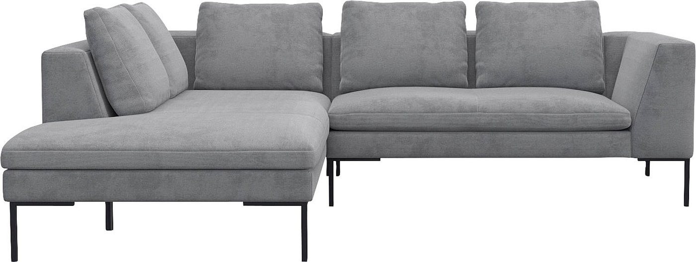 FLEXLUX Ecksofa Loano, modernes Sofa, frei im Raum stellbar, lose Kissen, Kaltschaum im Sitz von FLEXLUX