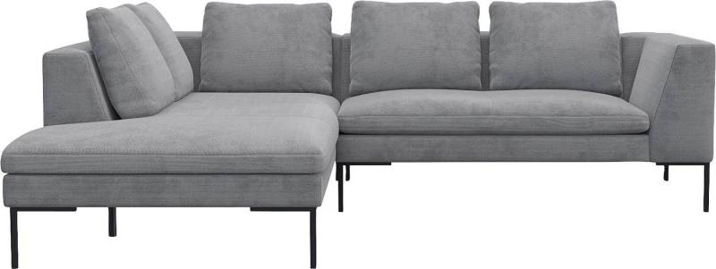 FLEXLUX Ecksofa Loano, superbequemer Sitzkomfort durch Kaltschaum im Sitz, L-Form, modernes Sofa, frei im Raum stellbar, lose Kissen, hoher Fuß von FLEXLUX