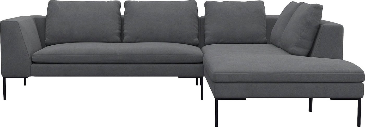 FLEXLUX Ecksofa Loano, modernes Sofa, frei im Raum stellbar, lose Kissen, Kaltschaum im Sitz von FLEXLUX