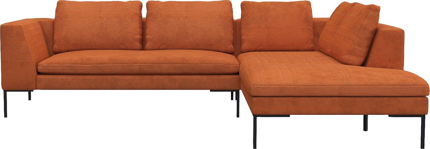 FLEXLUX Ecksofa Loano, modernes Sofa, frei im Raum stellbar, lose Kissen, Kaltschaum im Sitz von FLEXLUX