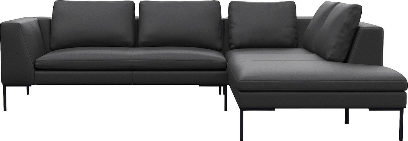 FLEXLUX Ecksofa Loano, modernes Sofa, frei im Raum stellbar, lose Kissen, Kaltschaum im Sitz von FLEXLUX