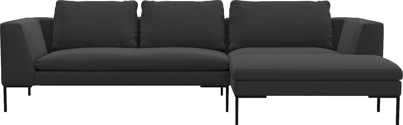 FLEXLUX Ecksofa Loano, modernes Sofa, frei im Raum stellbar, lose Kissen, Kaltschaum im Sitz von FLEXLUX