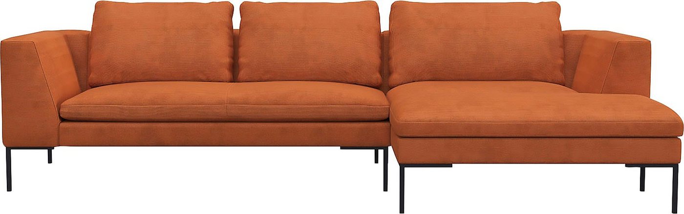 FLEXLUX Ecksofa Loano, modernes Sofa, frei im Raum stellbar, lose Kissen, Kaltschaum im Sitz von FLEXLUX