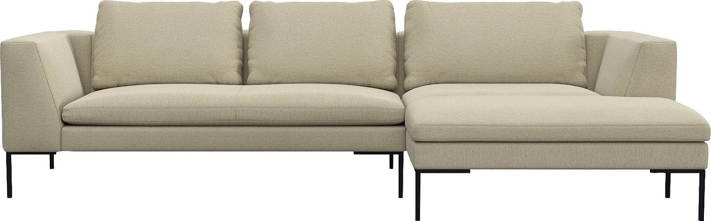 FLEXLUX Ecksofa Loano, modernes Sofa, frei im Raum stellbar, lose Kissen, Kaltschaum im Sitz von FLEXLUX