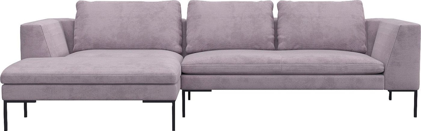 FLEXLUX Ecksofa Loano, modernes Sofa, frei im Raum stellbar, lose Kissen, Kaltschaum im Sitz von FLEXLUX