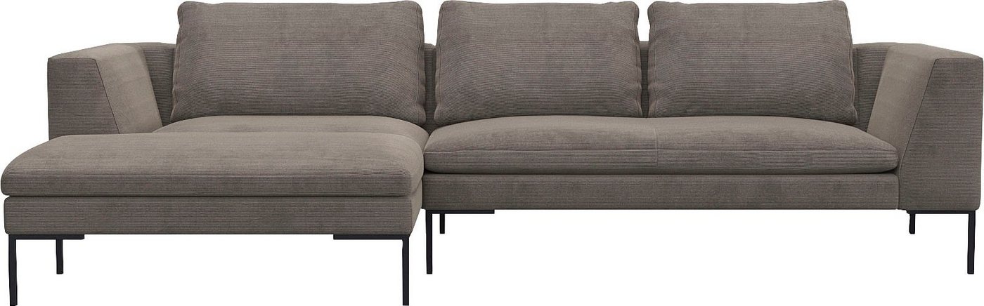 FLEXLUX Ecksofa Loano, modernes Sofa, frei im Raum stellbar, lose Kissen, Kaltschaum im Sitz von FLEXLUX