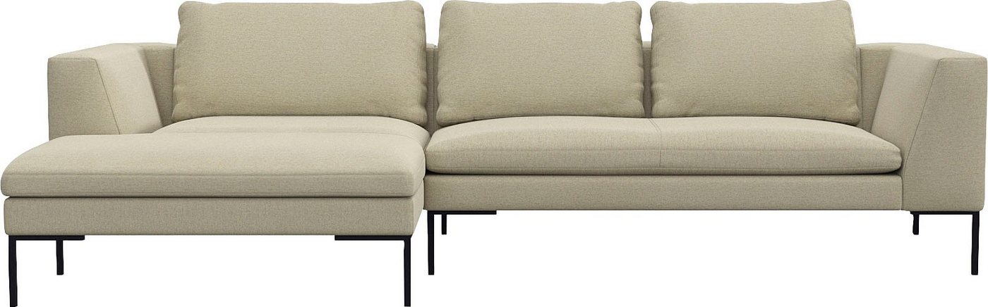 FLEXLUX Ecksofa Loano, modernes Sofa, frei im Raum stellbar, lose Kissen, Kaltschaum im Sitz von FLEXLUX