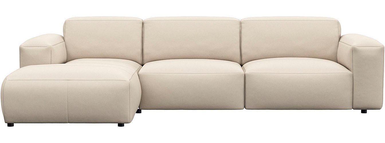 FLEXLUX Ecksofa Lucera Chaislongue + 2,5 Sitzer, modern & anschmiegsam, Kaltschaum, Stahl-Wellenunterfederung von FLEXLUX