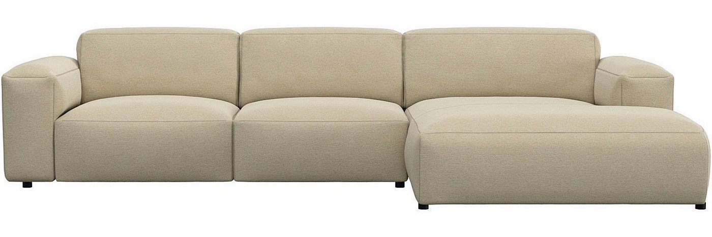 FLEXLUX Ecksofa Lucera Chaislongue + 2,5 Sitzer, modern & anschmiegsam, Kaltschaum, Stahl-Wellenunterfederung von FLEXLUX