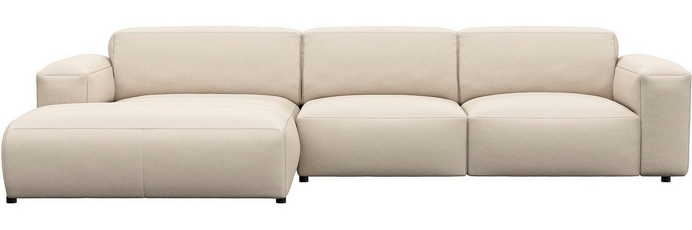 FLEXLUX Ecksofa Lucera Chaislongue + 2,5 Sitzer, modern & anschmiegsam, Kaltschaum, Stahl-Wellenunterfederung von FLEXLUX