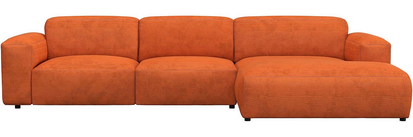 FLEXLUX Ecksofa Lucera Chaislongue + 2,5 Sitzer, modern & anschmiegsam, Kaltschaum, Stahl-Wellenunterfederung von FLEXLUX