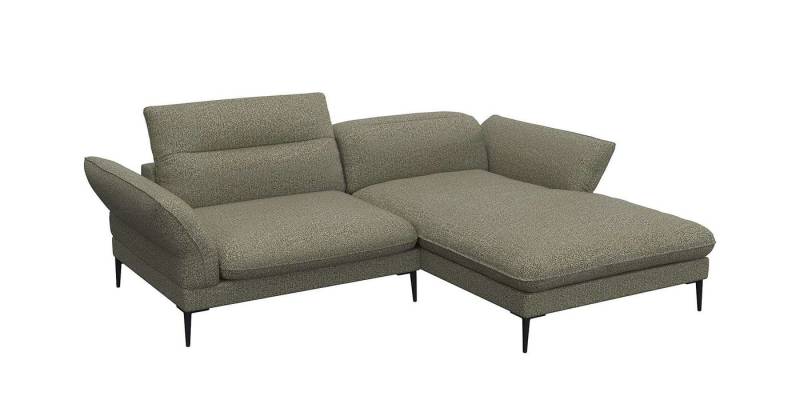 FLEXLUX Ecksofa Salino, Funktionssofa mit Recamiere, Relaxsofa, Ecksofa, Sofa mit Arm- und Kopfteil-Verstellungen, Kaltschaum & Stahl-Wellen von FLEXLUX